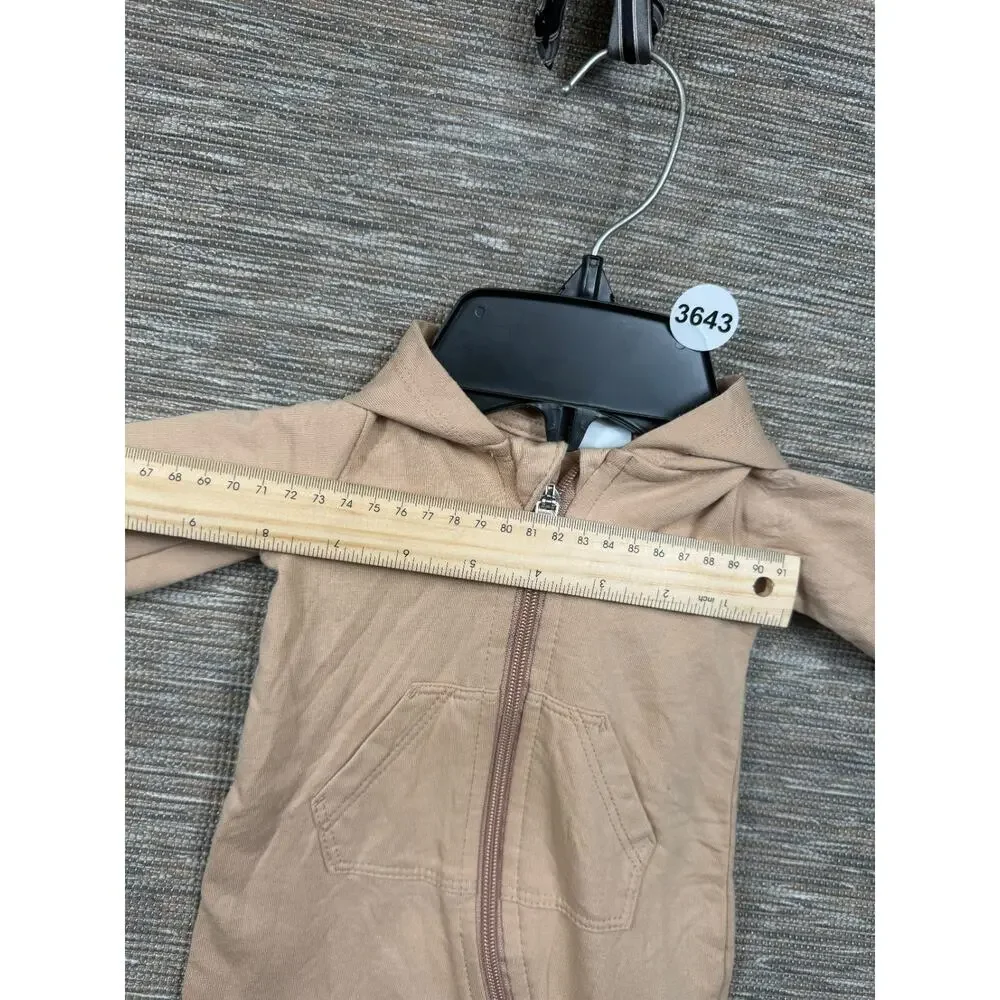 Nike Hoodie One Piece Newborn Full Zip Brown Logo